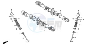 CB1300 CB1300SUPER FOUR drawing CAMSHAFT/VALVE