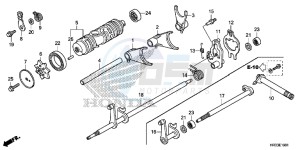 TRX420TM1E TRX420 Europe Direct - (ED) drawing GEARSHIFT FORK (TRX420FE1/FM1/FM2/TE1/TM1)