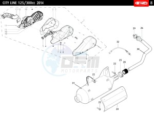 CITYLINE-IE-125-300-BLACK drawing EXHAUST - AIR FILTER