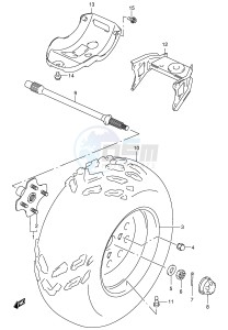 LT-F500F (E3-E28) drawing LEFT REAR WHEEL (MODEL Y)