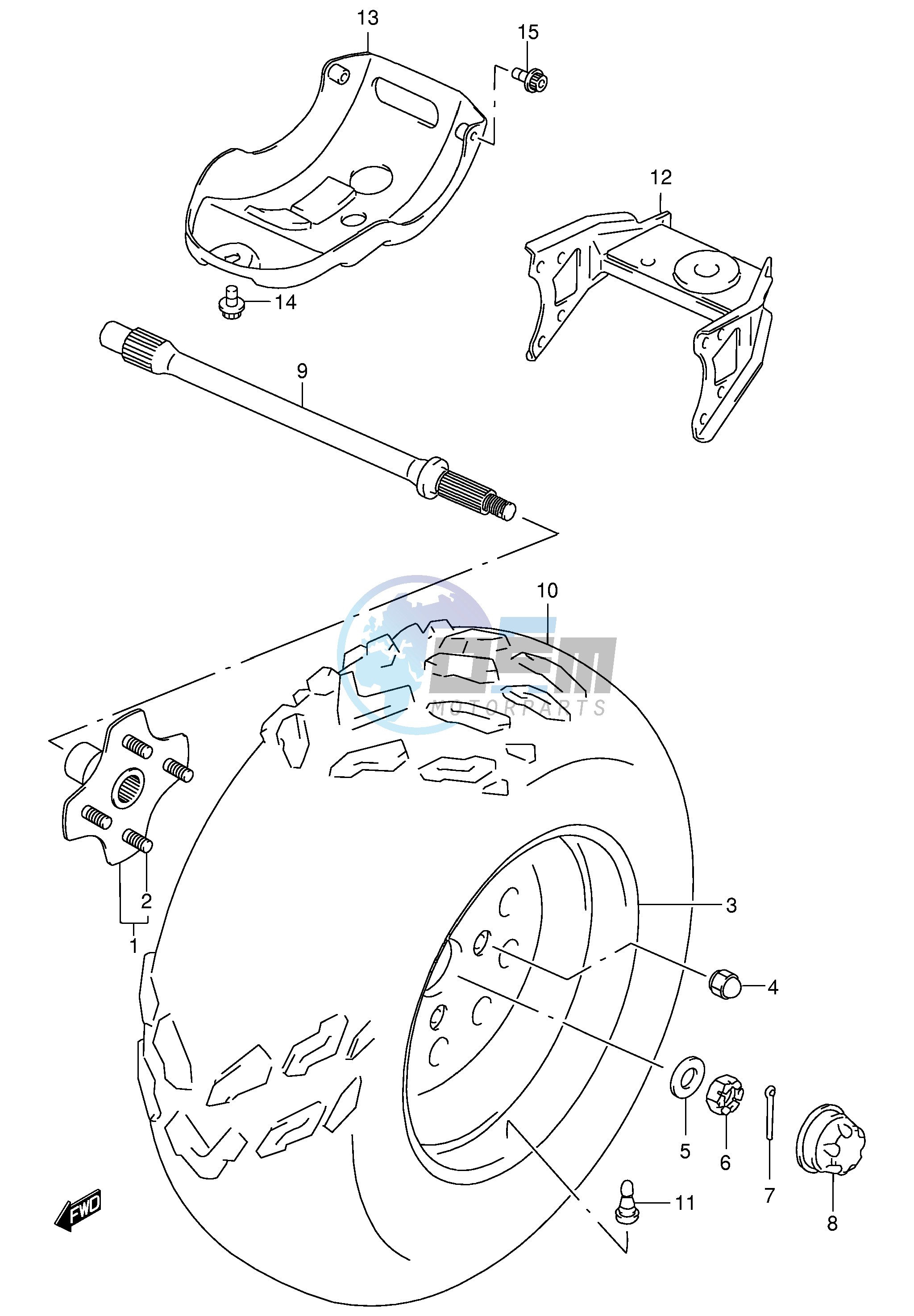 LEFT REAR WHEEL (MODEL Y)