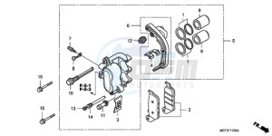 FJS400D9 SI - (SI) drawing REAR BRAKE CALIPER