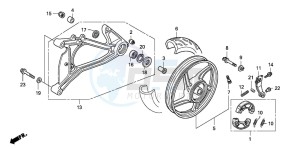 SH150 125 drawing REAR WHEEL/SWINGARM