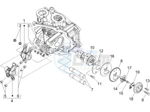 Runner 200 VXR 4t Race e3 (UK) UK drawing Camshaft - Rocking levers support unit