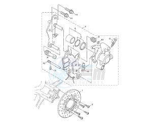 YW BW'S 125 drawing FRONT BRAKE CALIPER