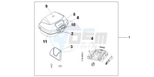 CBF500 drawing KIT TOP BOX 45L