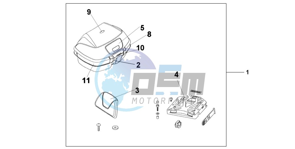 KIT TOP BOX 45L