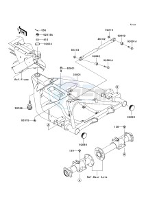 KAF 400 A [MULE 610 4X4] (A6F-AF) A8F drawing SWINGARM