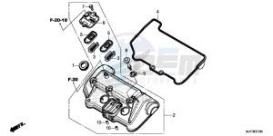 CRF1000G CRF1000 - Africa Twin Europe Direct - (ED) drawing CYLINDER HEAD COVER