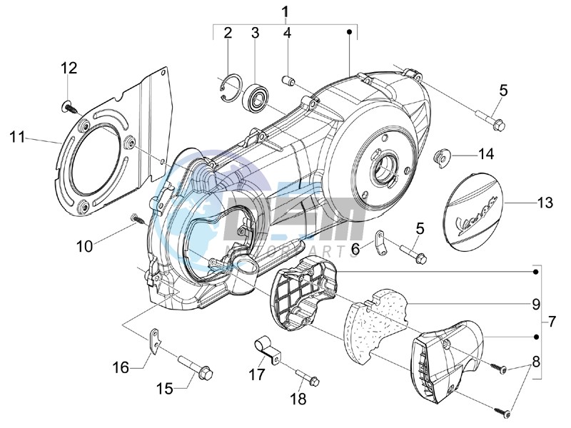 Crankcase cover - Crankcase cooling