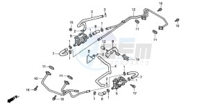 VFR750F drawing AIR SUCTION VALVE (1)