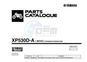 XP530D XP530D-A TMAX DX ABS (BC33) drawing .1-Front-Page