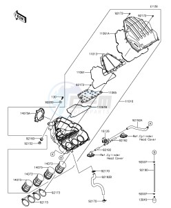 Z1000 ABS ZR1000GEF FR GB XX (EU ME A(FRICA) drawing Air Cleaner