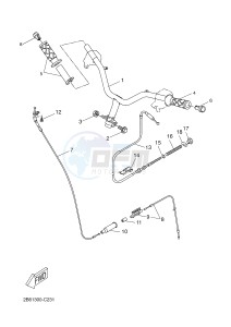 CW50L BOOSTER (2B6L) drawing STEERING HANDLE & CABLE