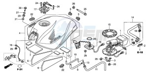 CB600FA CB600FA drawing FUEL TANK