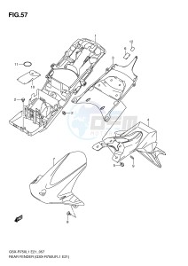 GSX-R750 (E21) drawing REAR FENDER (GSX-R750UFL1 E21)