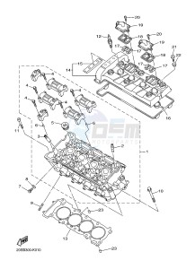 XJ6FA 600 DIVERSION F (ABS) (1DG7 1DG8) drawing CYLINDER HEAD