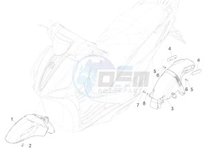 LIBERTY 50 IGET 4T 3V E4-2020 (APAC) drawing Wheel housing - Mudguard