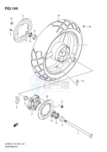 DL650 (E3) V-Strom drawing REAR WHEEL (DL650L1 E33)