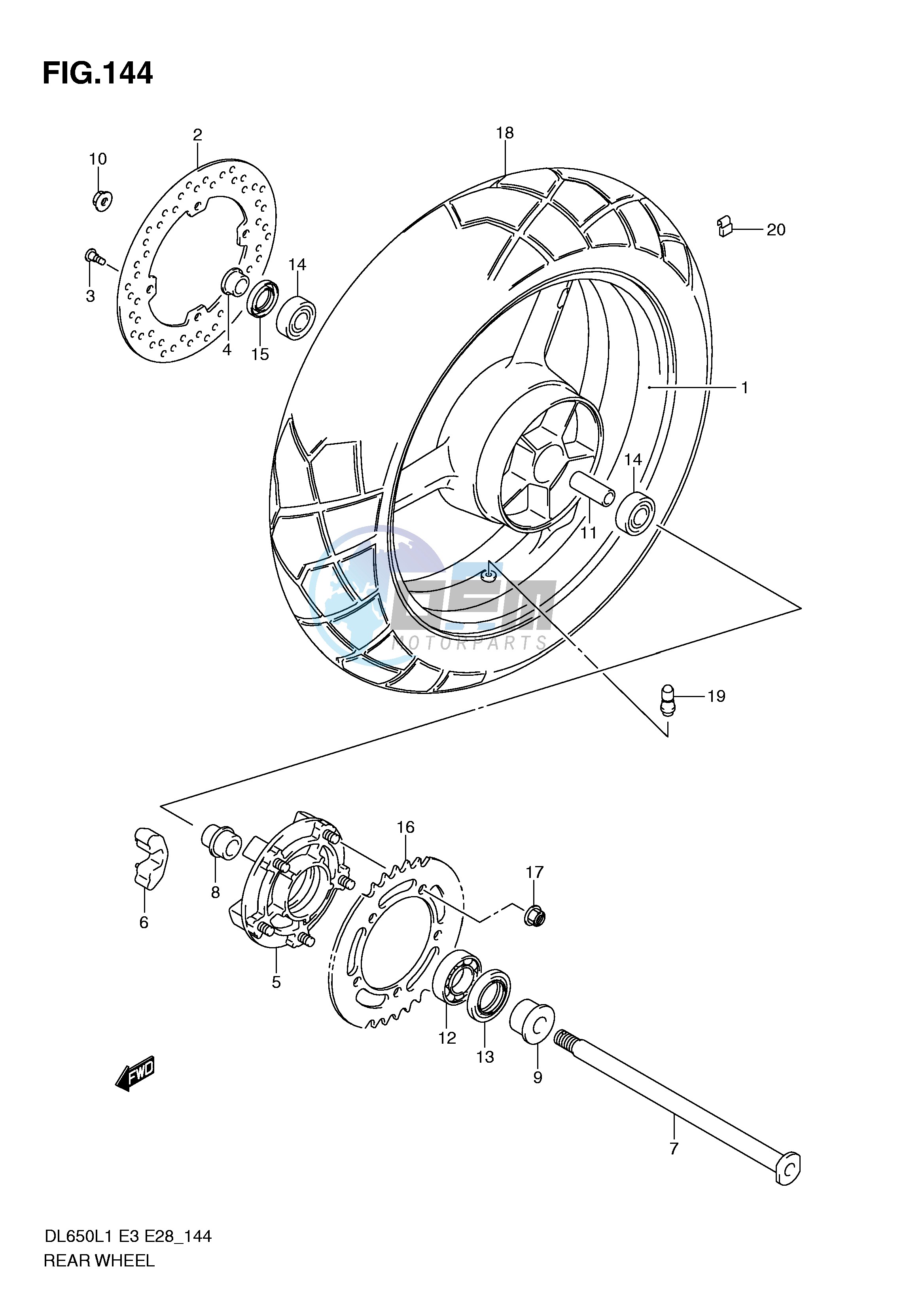 REAR WHEEL (DL650L1 E33)