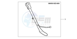 GL1500C VALKYRIE drawing CHROME SIDE STAND