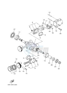 XP500A T-MAX 530 (2PWR) drawing CRANKSHAFT & PISTON