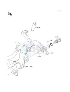 KLX 140 A [KLX140] (A8F-A9FA) A8F drawing BRAKE PEDAL