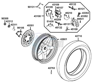 PEOPLE S 200 I drawing Rear Wheel