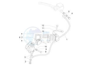 S 150 4T 2V ie E3 College drawing Brakes pipes - Calipers