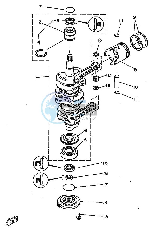 CRANKSHAFT--PISTON