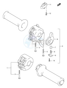 GSX600F (E2) Katana drawing HANDLE SWITCH