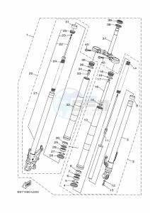 YZF320-A YZF-R3 (B2X3) drawing FRONT FORK