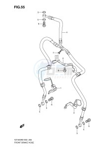 VZ1500 (E2) drawing FRONT BRAKE HOSE