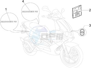 Runner 125 VX 4t SC e3 drawing Plates - Emblems