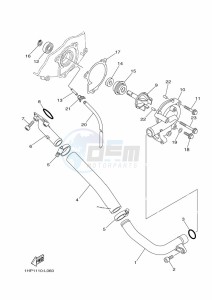 YFM700FWBD YFM70KPXK (B5K3) drawing WATER PUMP