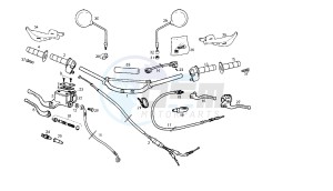 SENDA R DRD - BLACK DEVIL 2A EDIZIONE - 50 CC VTHSR1A2A drawing HANDLEBAR - CONTROLS