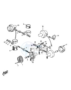 H1 C [MACH III] 500 [MACH III] drawing TURN SIGNALS -- H1-B_C- -