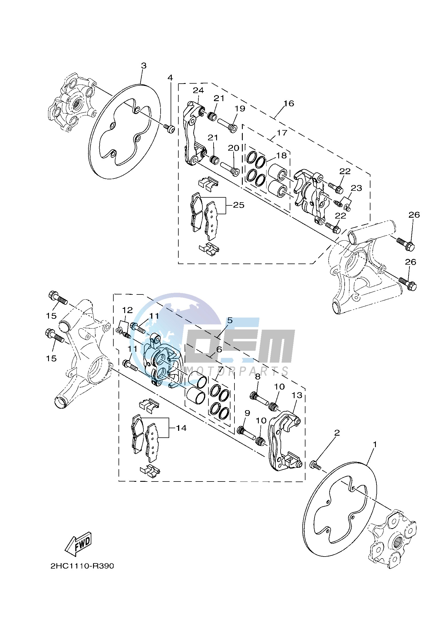 REAR BRAKE CALIPER