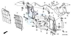 CRF450XC drawing RADIATOR