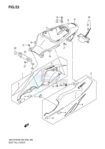 GSX-R750 (E3-E28) drawing SEAT TAIL COVER (MODEL K6)