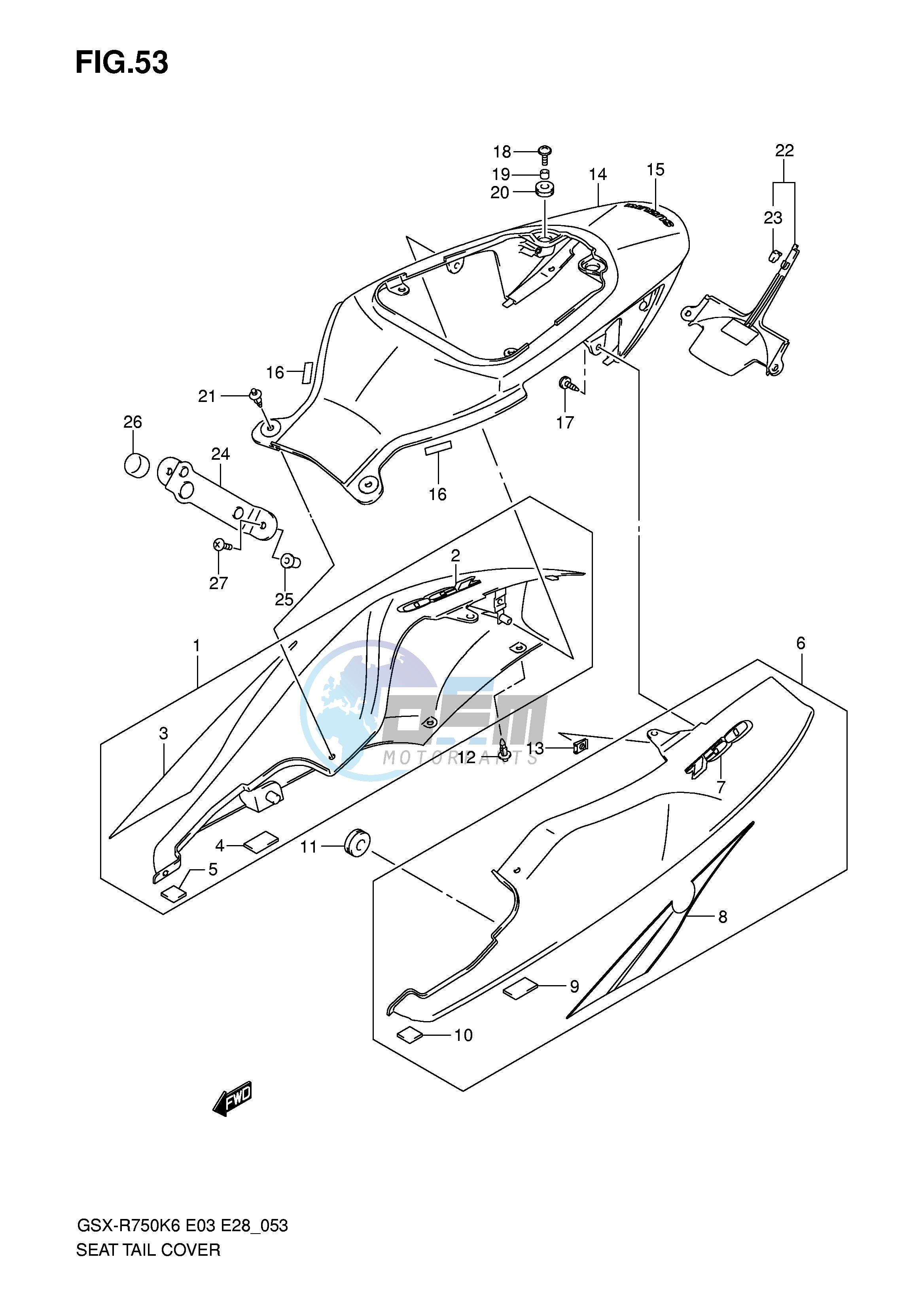 SEAT TAIL COVER (MODEL K6)