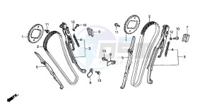 VT750C3 drawing CAM CHAIN/TENSIONER