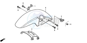 CB500S drawing FRONT FENDER