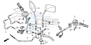 CBF600S drawing HANDLE LEVER/SWITCH/CABLE (CBF600S8/SA8/N8/NA8)