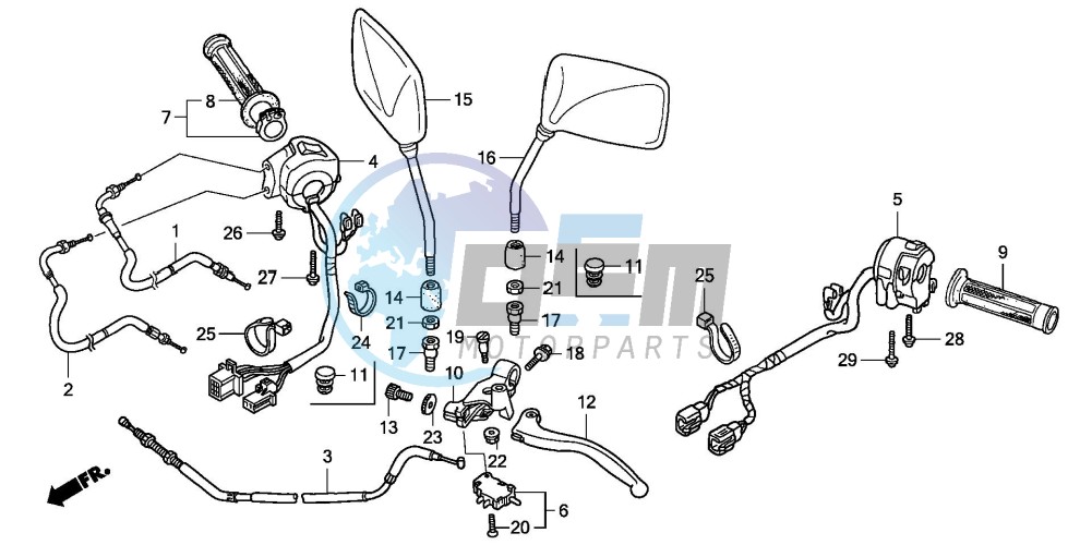 HANDLE LEVER/SWITCH/CABLE (CBF600S8/SA8/N8/NA8)