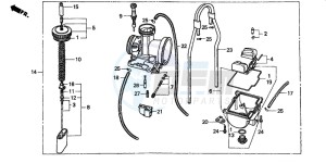 CR125R drawing CARBURETOR