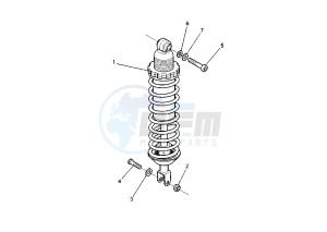 TT RE 600 drawing REAR SUSPENSION