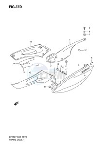 XF650 (E2) drawing FRAME COVER (MODEL K1)