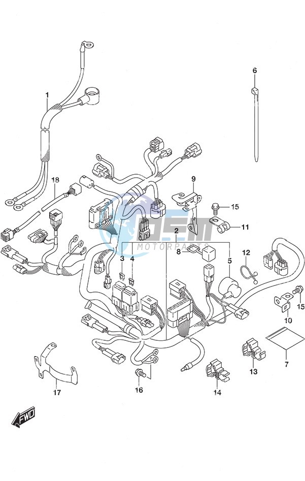 Harness Remote Control w/Power Tilt