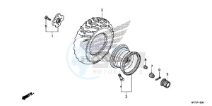 TRX420FAD TRX420 Europe Direct - (ED) drawing REAR WHEEL